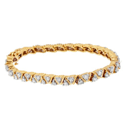 14K Yellow Gold Round-Cut Diamond Bracelet (4.00 cttw, H-I Color, I1-I2 Clarity)