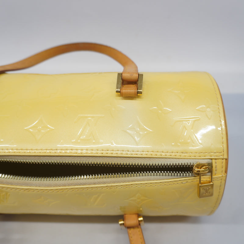 Auth Louis Vuitton Monogram Vernis Bedford M91331 Womens Handbag Pearl