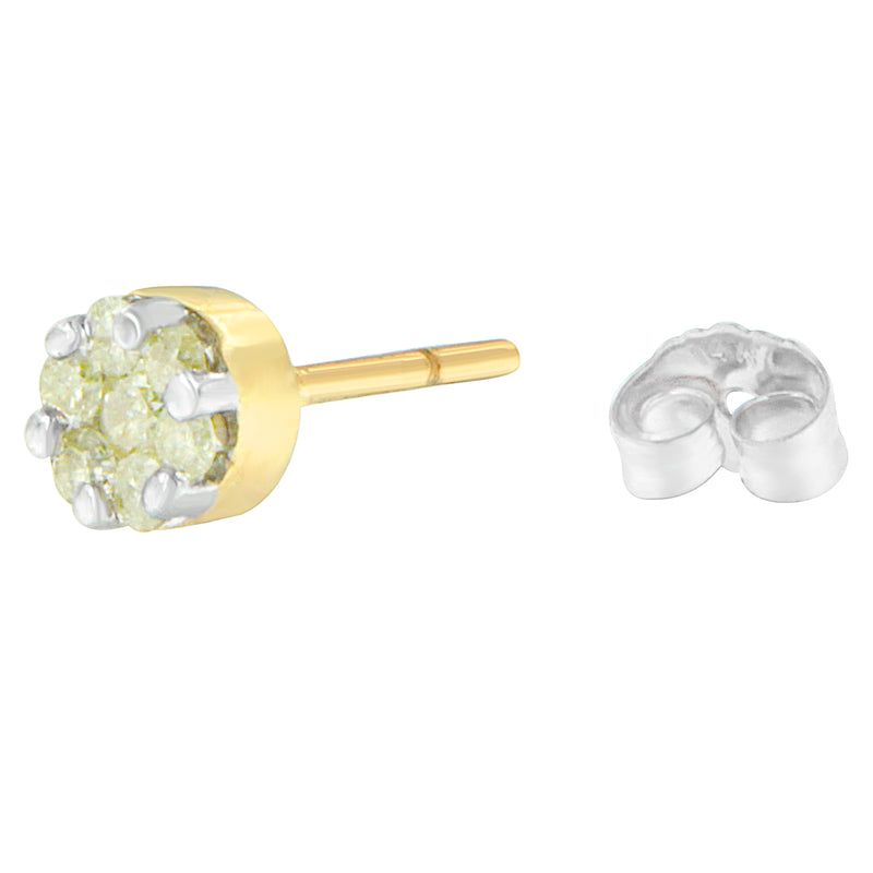 14K Yellow Gold 1/2 cttw Diamond Stud Earrings (I-J I2-I3)