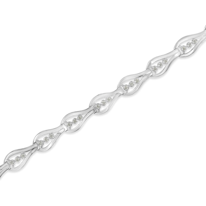 Sterling Silver Diamond Link Bracelet (0.5 cttw, I-J Color, I3 Clarity)