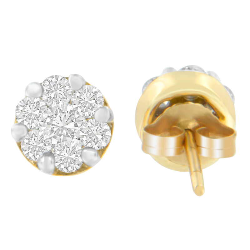 14K Yellow Gold 1 cttw Diamond Stud Earrings (H-I, SI2-I1)