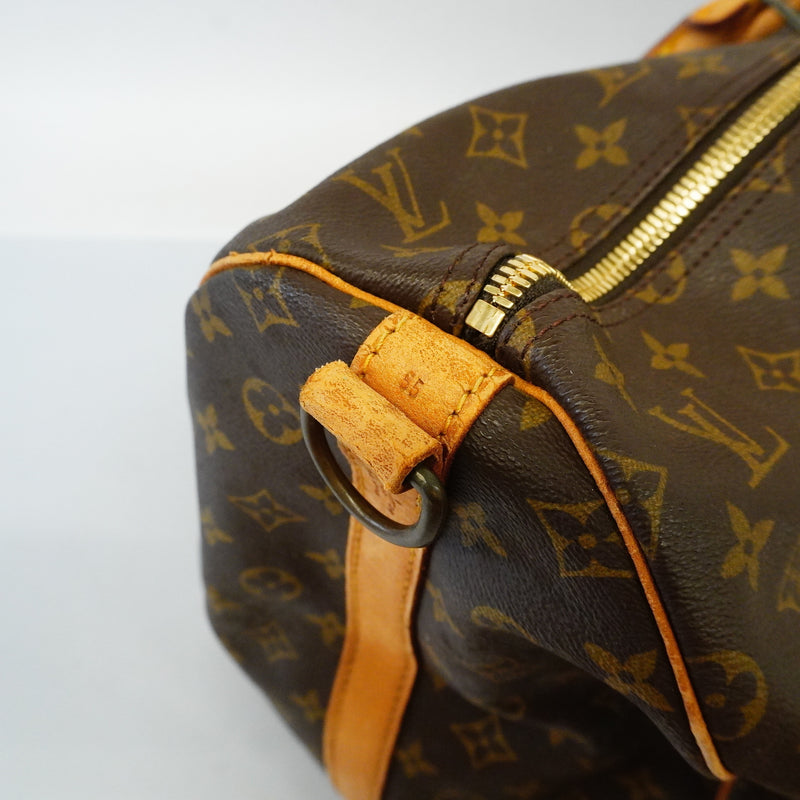 Auth Louis Vuitton Monogram Keepol Band Lier 55 M41414 MenWomenUnisex Boston BagHandbagShoulder Bag