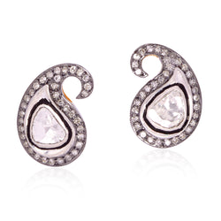14k Gold Diamond 925 Sterling Silver Designer Stud Earrings Gift Jewelry