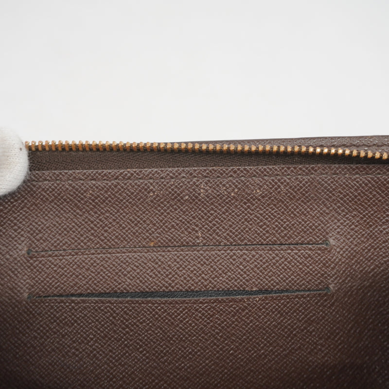 Auth Louis Vuitton Damier Porte Monnaie Zippe N61728 MenWomenUnisex Long Wallet (bi-fold)
