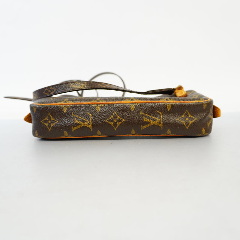 Auth Louis Vuitton Shoulder Bag Monogram Pochette Marley Bandolier M51828