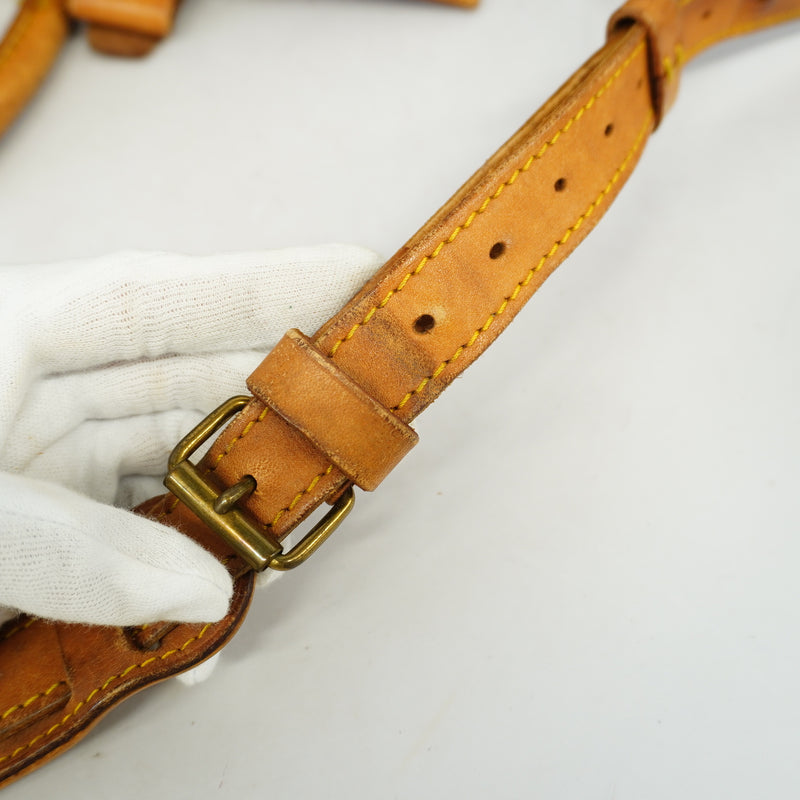 Auth Louis Vuitton Boston Bag Monogram Keepall Bandolier 50 M41416 Unisex
