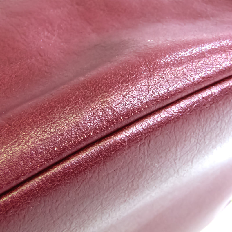 Salvatore Ferragamo Gancini Women's Leather Handbag Bordeaux
