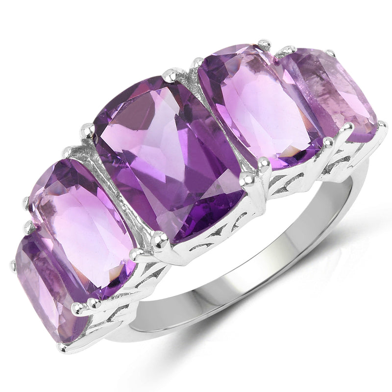 11.10 Carat Genuine Amethyst .925 Sterling Silver Ring