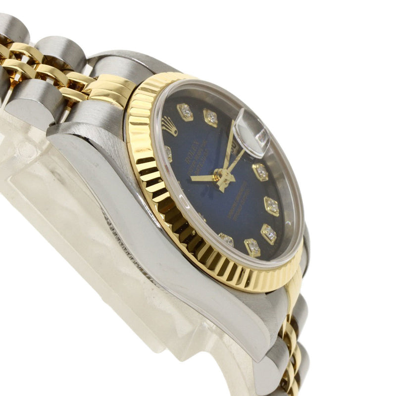 Rolex 79173G Datejust 10P Diamond Blue Gradation Watch Stainless Steel / SSxK18YG Ladies ROLEX