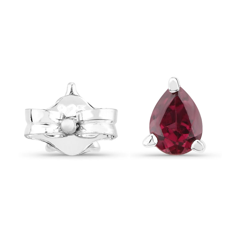 0.40 Carat Genuine Rhodolite .925 Sterling Silver Earrings