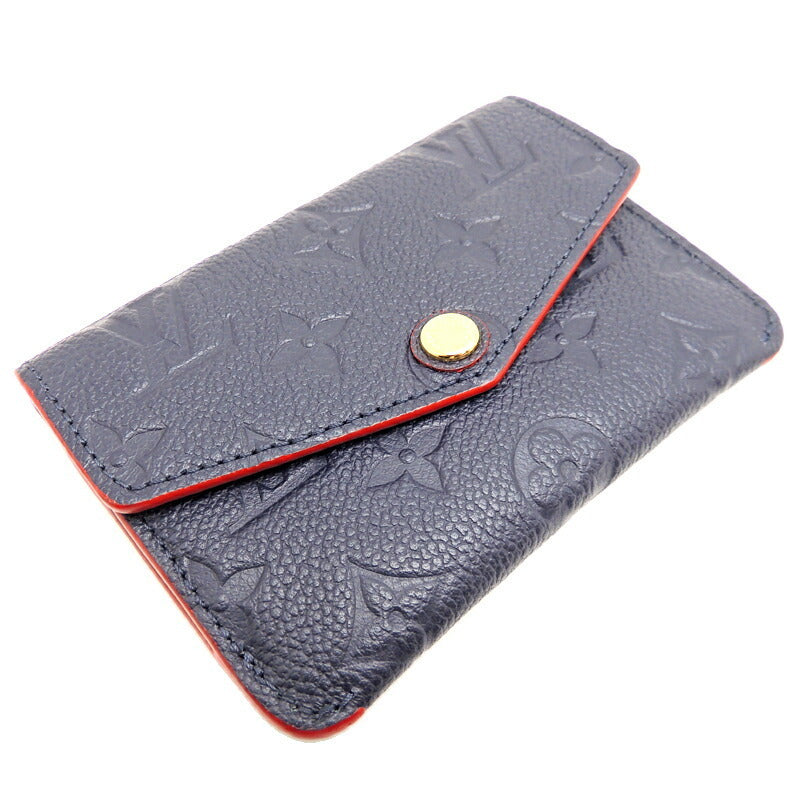 Louis Vuitton Amplant Pochette with Initials Ladies Coin Case M62017 () Leather Marine Rouge