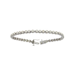 Natural 2.00ct Diamond Tennis Bracelet 10KT White Gold