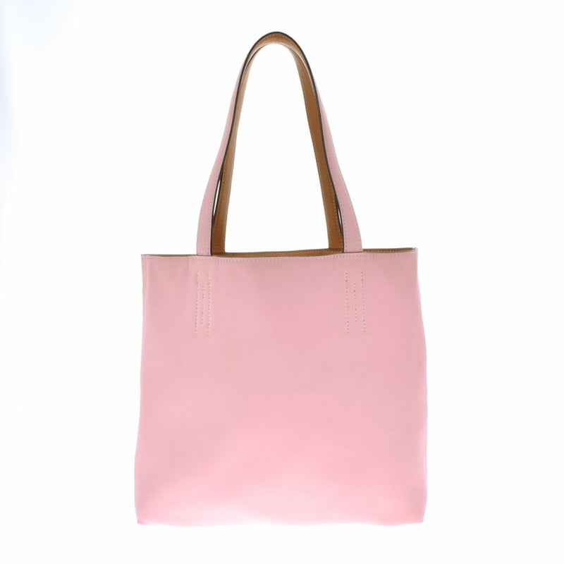 HERMES Hermes Double Sense 36 Reversible Curry / Rose Sakura X Engraved (around 2016) Unisex Vosikkim Tote Bag