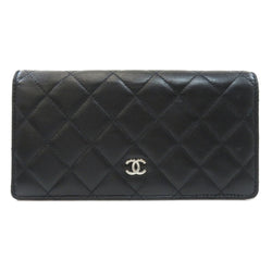 Chanel Coco Mark Matrasse Long Wallet Lambskin Ladies CHANEL