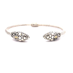 Bangle Bracelet Sterling Silver 18KT Gold