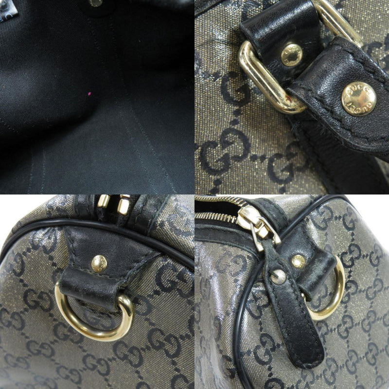 Gucci 203696 GG Crystal Handbag Coated Canvas Ladies GUCCI