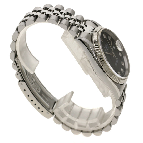 Rolex 16234G Datejust 10P Diamond Watch Stainless Steel / SS K18WG Mens ROLEX
