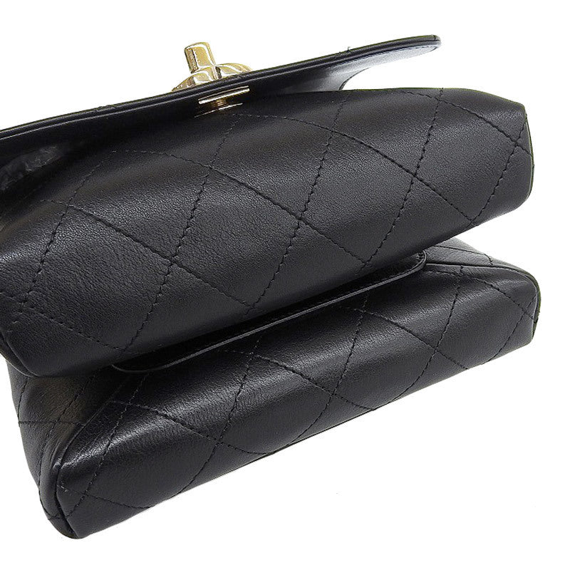 Chanel CHANEL Bag Matrasse Handbag 2way Leather Black AS0880