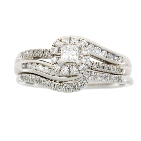 .55ct Diamond Engagement Ring Set 10KT White Gold
