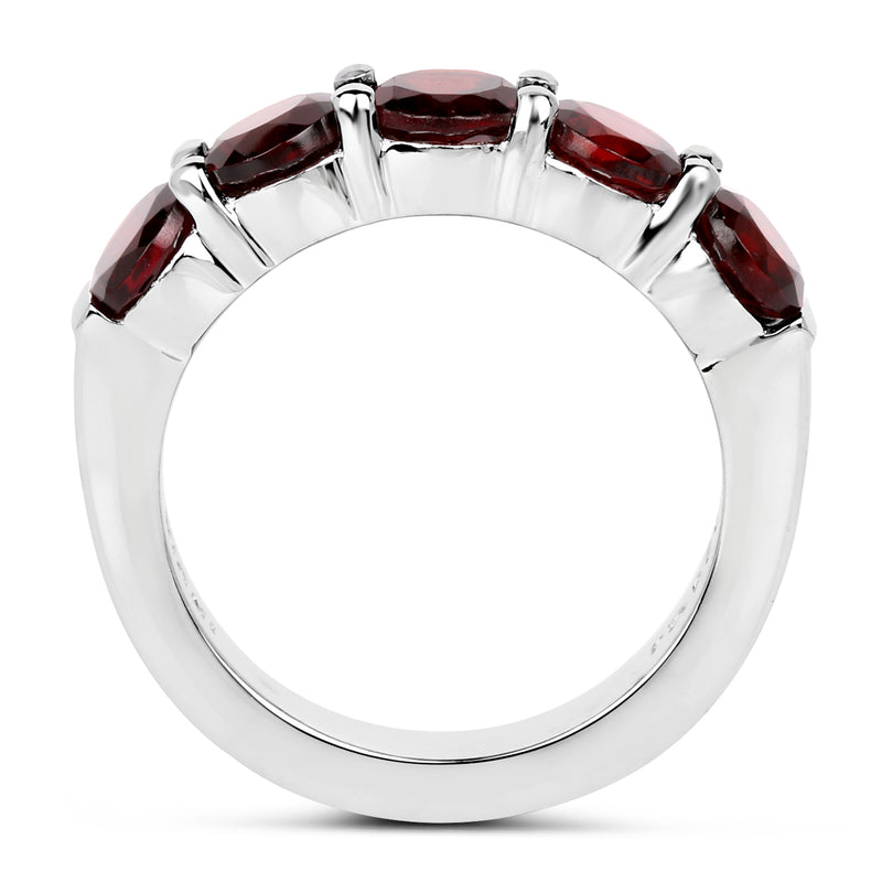 2.90 Carat Genuine  Garnet .925 Sterling Silver Ring