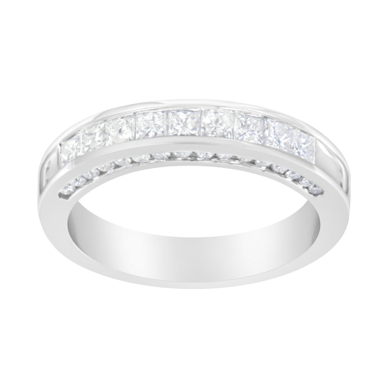 14K White Gold 1ct TDW Diamond Modern Band Ring (H-II1-I2)