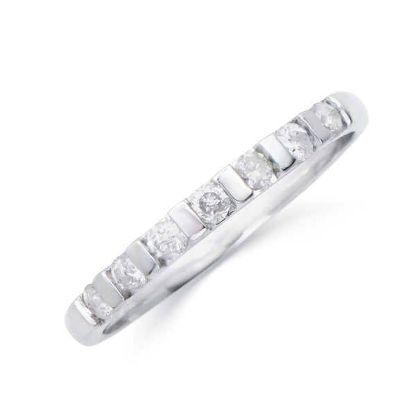 0.25 CTS CERTIFIED DIAMONDS 14K WHITE GOLD DESGINER RING SIZE 7.5