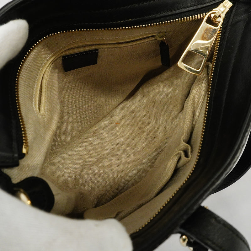 Auth Gucci 2WAY Bag Guccishima 449241 Womens HandbagShoulder Bag Black
