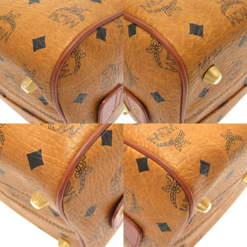 MCM Monogram Pattern PVC Handbag Tea