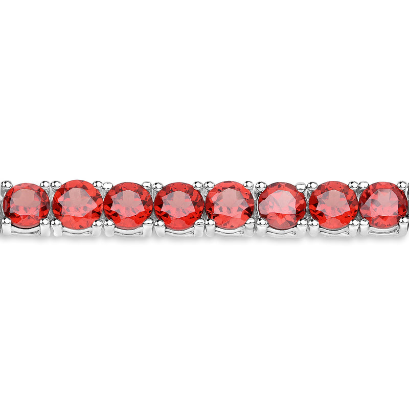 13.12 Carat Genuine Garnet .925 Sterling Silver Bracelet