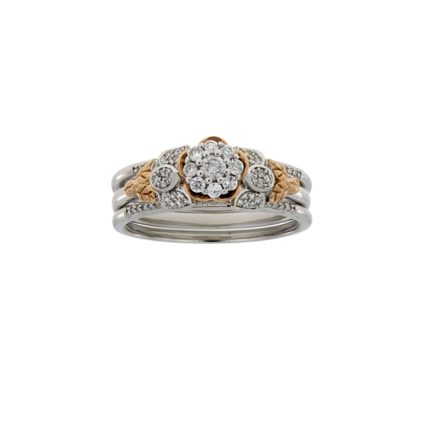 .33ct Diamond Engagement Ring Set 10KT 2 Tone Gold