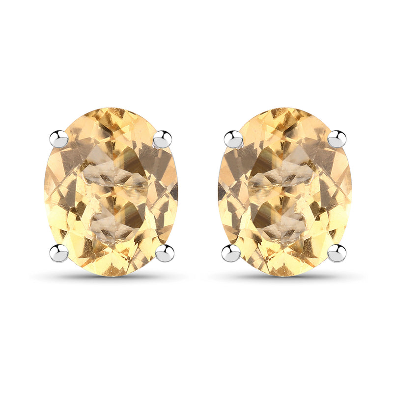 5.00 Carat Genuine Citrine .925 Sterling Silver Earrings