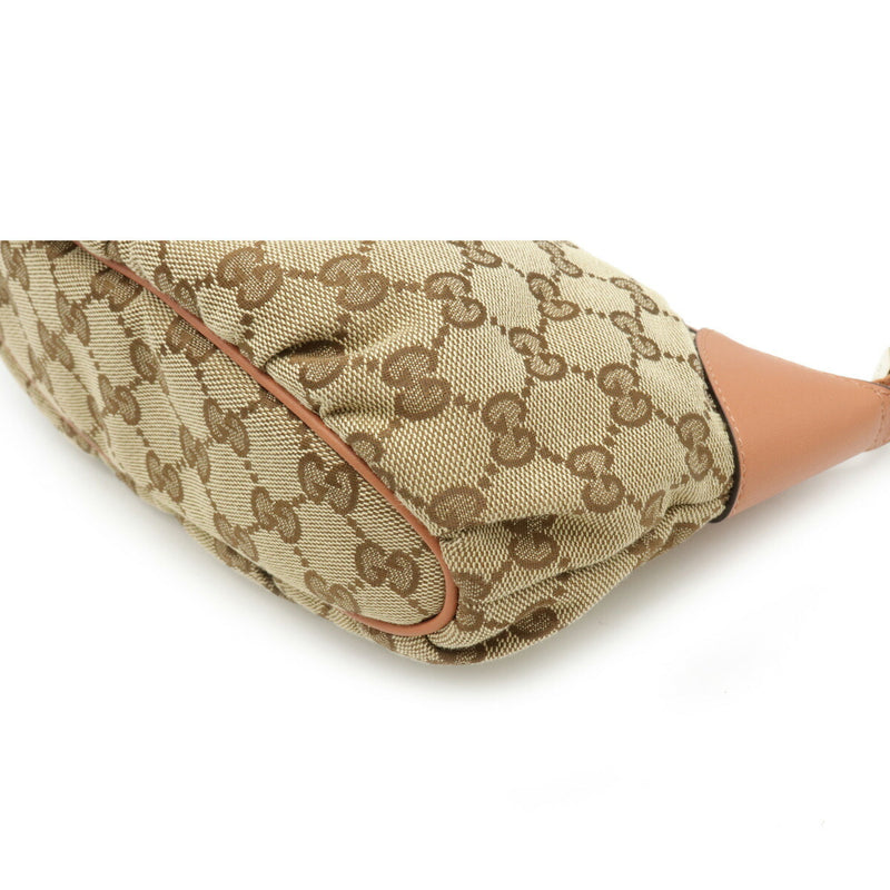 GUCCI Gucci GG canvas sherry line handbag pouch shoulder bag khaki beige pink 224093