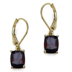 14K Yellow Gold Plated 5.44 Carat Genuine Garnet Sterling Silver Earrings