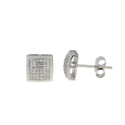 Natural .22ct Diamond Stud Earrings 14KT White Gold