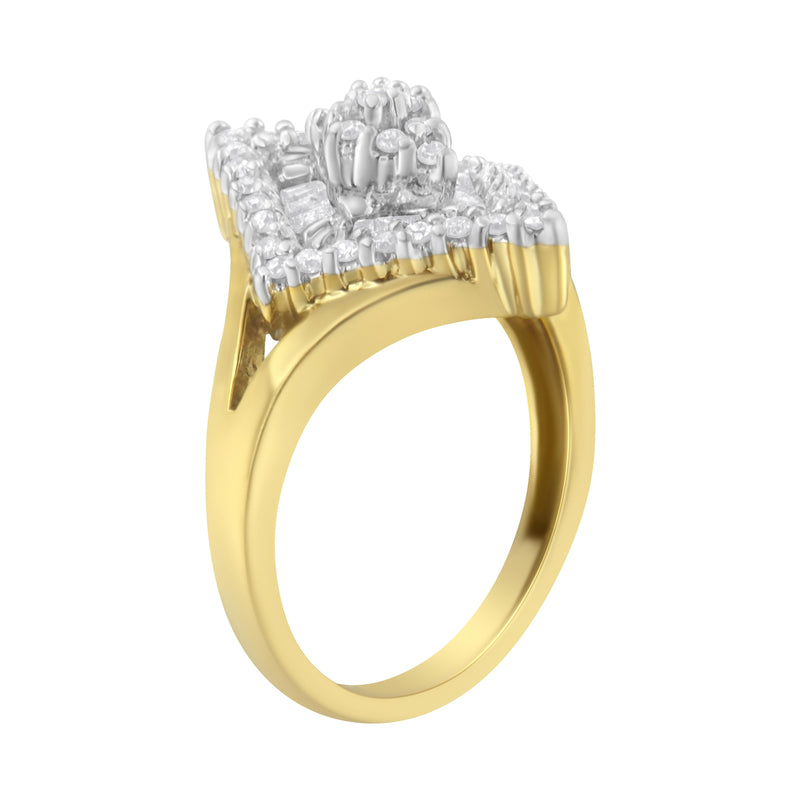10kt Yellow Gold 1/2ct TDW Diamond Ring (H-ISI1-SI2)