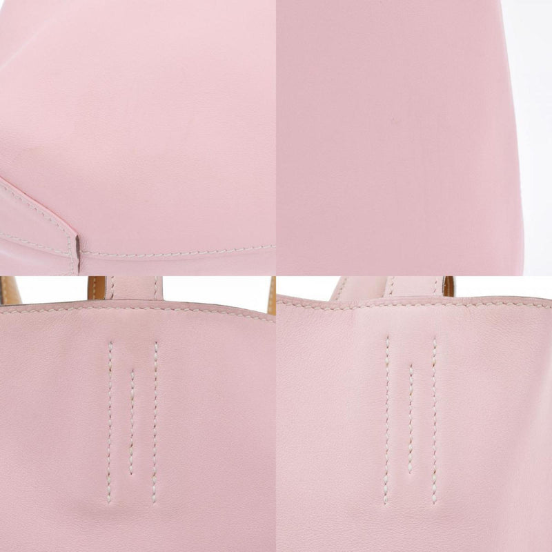 HERMES Hermes Double Sense 36 Reversible Curry / Rose Sakura X Engraved (around 2016) Unisex Vosikkim Tote Bag