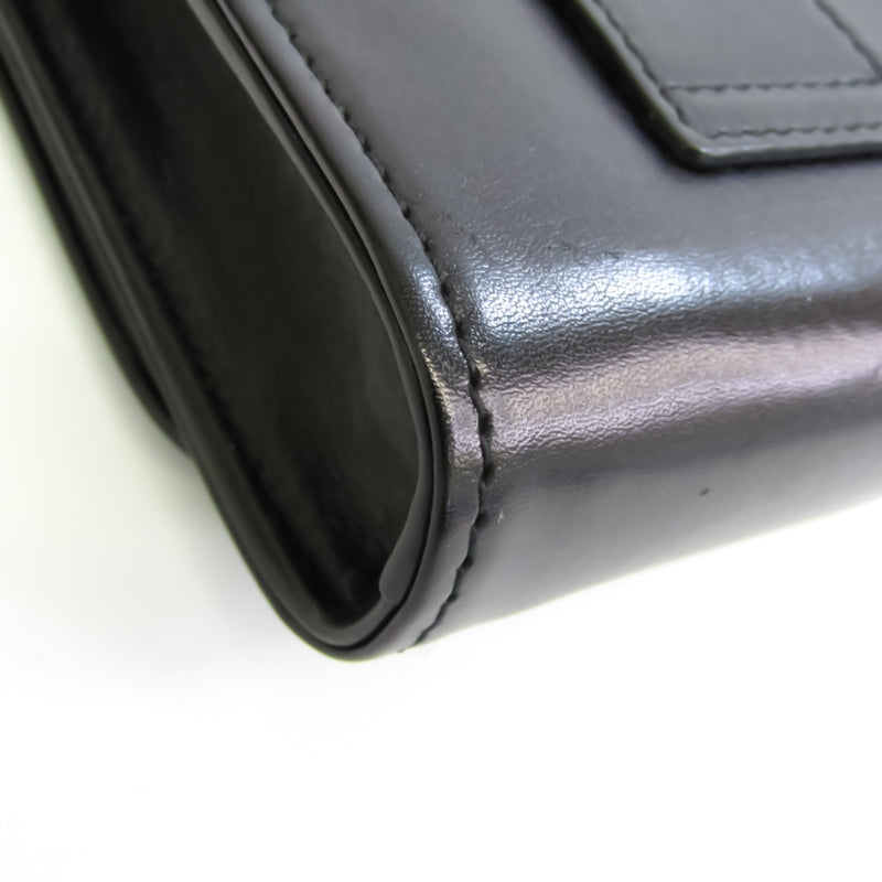Christian Dior Belt Pouch Unisex Leather Pouch Black
