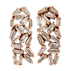 0.93 Natural Diamond Stud Earrings 18k Rose Gold Jewelry