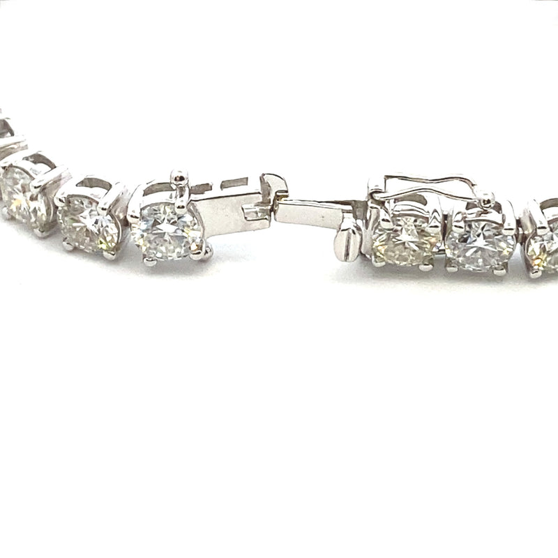 14.00ct Moissanite Tennis Bracelet 10KT White Gold