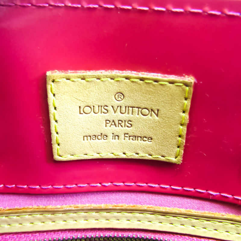 Louis Vuitton Monogram Vernis Lead PM M91221 Womens Handbag Fuchsia Pink