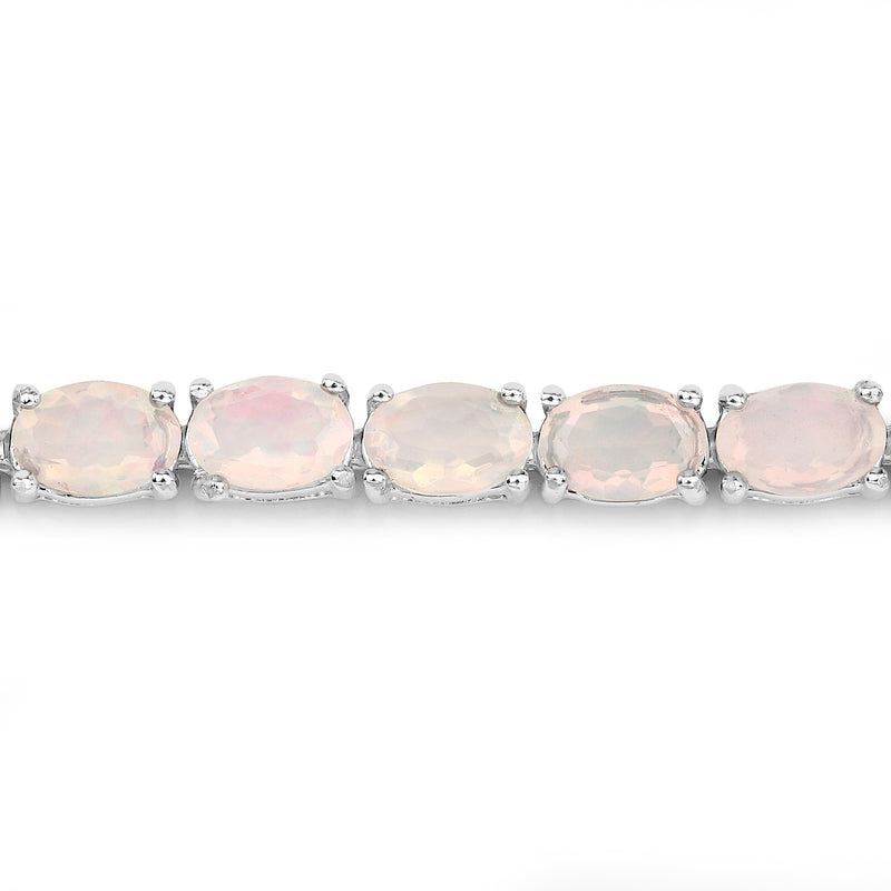 7.83 Carat Genuine Ethiopian Opal .925 Sterling Silver Bracelet