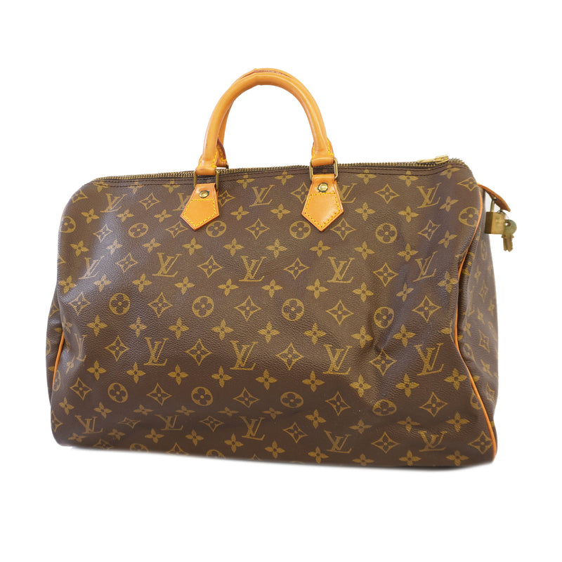 Auth Louis Vuitton Monogram Speedy 40 M41522 Womens Boston BagHandbag