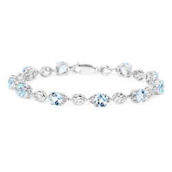 10.50 Carat Genuine Blue Topaz Sterling Silver Bracelet