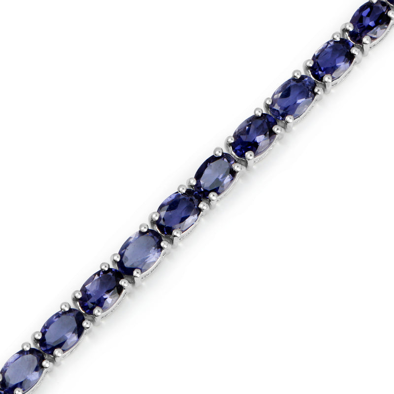 11.89 Carat Genuine Iolite .925 Sterling Silver Bracelet