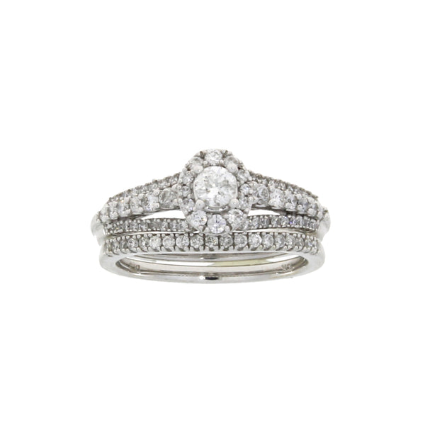 .75ct Diamond Engagement Ring Set 10KT White Gold