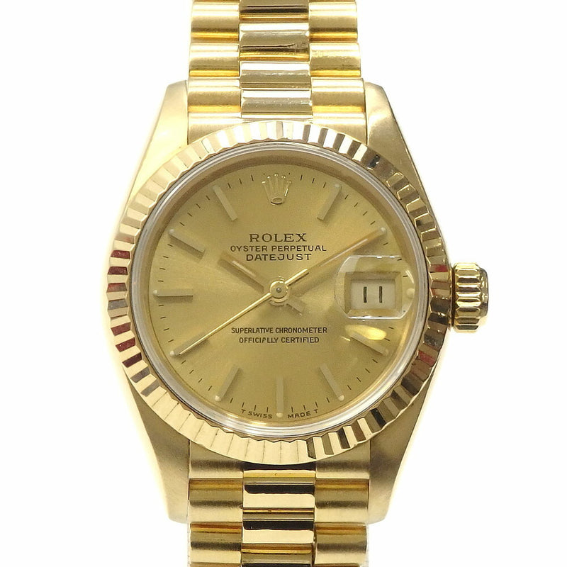 Rolex ROLEX Datejust Ladies 69178 Automatic X No. 1991 K18YG Watch 750 18K Yellow Gold