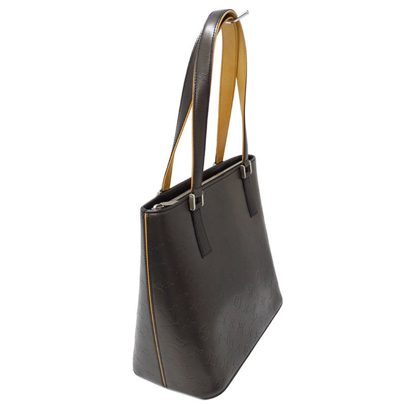 Louis Vuitton LOUIS VUITTON Bag Monogram Matte Womens Tote Shoulder Stockton M55112 Noir Black Dark Gray