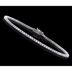 1.15 CTS CERTIFIED DIAMONDS 14K WHITE GOLD DESIGNER TENNIS  BRACELET SIZE leanth 7.5 inches