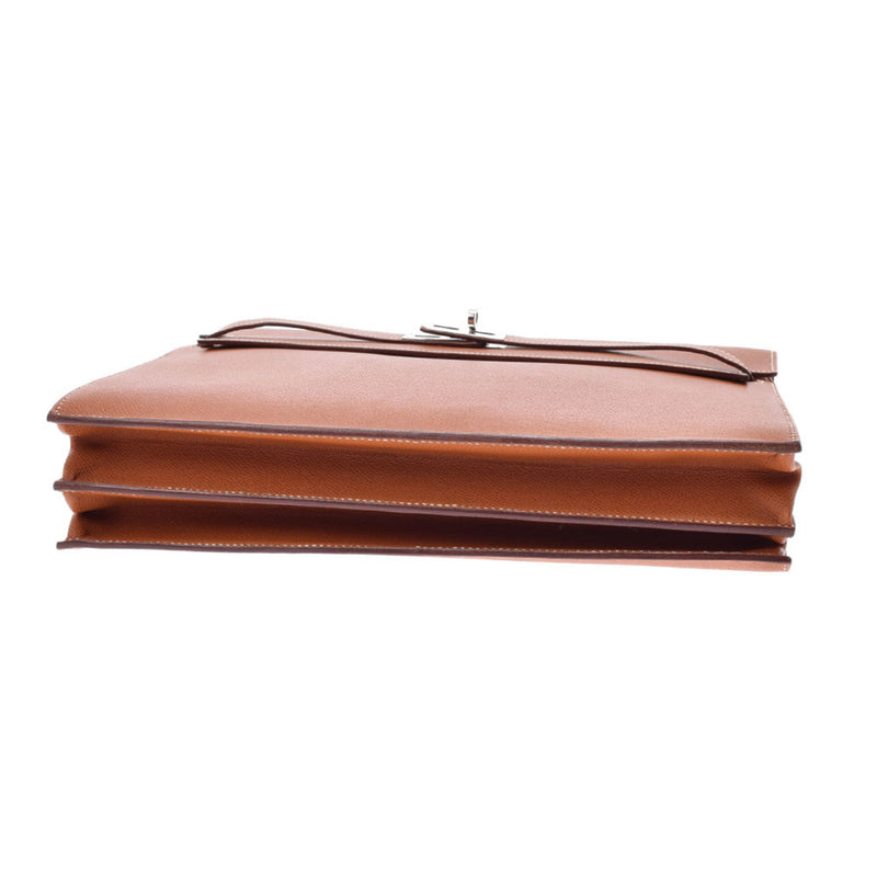 HERMES Hermes Kelly Depeche 34 Cognac  J engraved (around 2006) Mens Epson bag