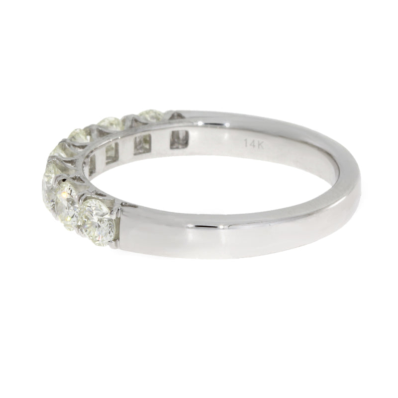 1.05ct Diamond Wedding Band Ring 14KT White Gold